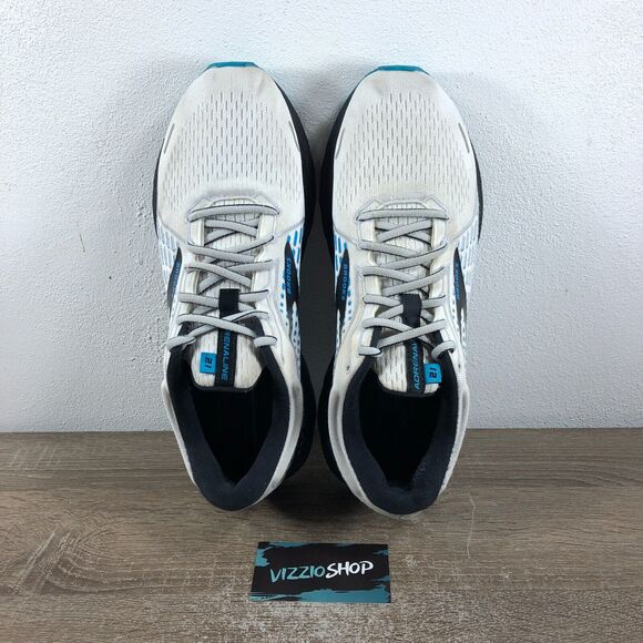 Brooks Adrenaline GTS 21 White Black Blue Running Men's 10 D Medium 1103491D190 - Picture 5 of 8